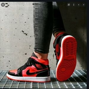 Air Jordan Black and Orange  Sneakers Size 7 New Without Box